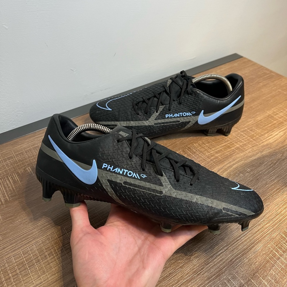 Nike Phantom GT2 Academy FG MG Soccer Cleats‎ Black Iron Grey Size 10